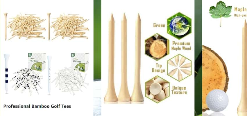 Dsenfurn Bamboo Golf Tees Product image